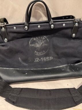Klein Tools Deluxe Black Canvas Tool Bag 16 5102-16SP USA Made 13 Pockets Nice